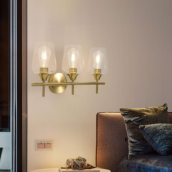 Breakwater Bay Cloverly 24" 3Light Vanity Light Bathroom Wall Sconce